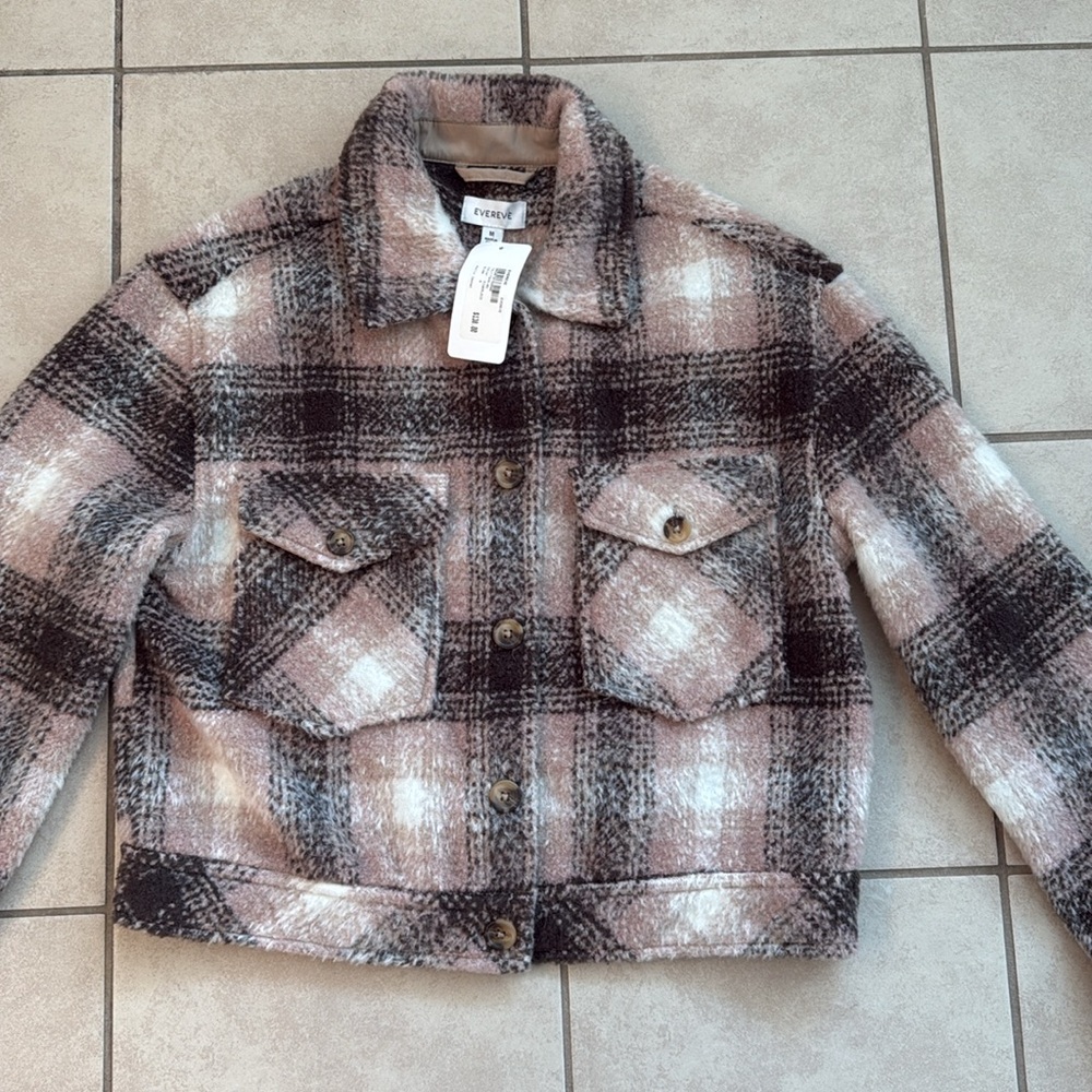 NWT Evereve Polly Plaid Jacket - Picture 4 of 11